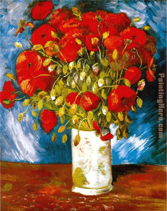 Poppies 1886 painting - Vincent van Gogh Poppies 1886 art painting
